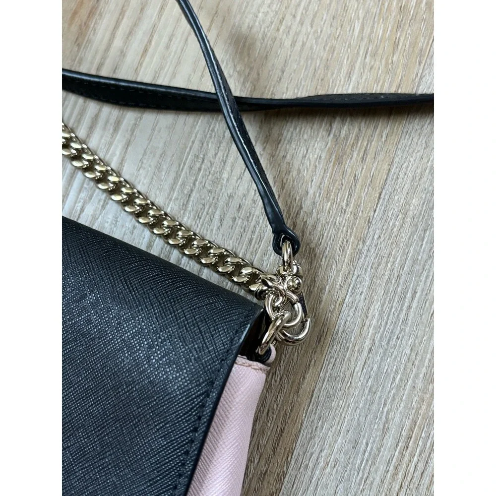 Kate‎ Spade Addison Laurel Way Crossbody Shoulder Bag Chain Pink Black